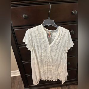 Johnny Was White Tunic Size Small